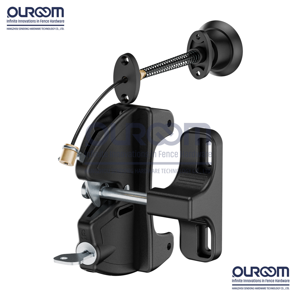 LOCKABLE NYLON GATE LATCH WITH CABLE PULL_variant