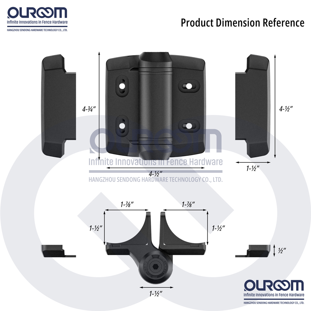 3-IN-1 SELF-CLOSING NYLON HINGE WITH 3 ADAPTORS